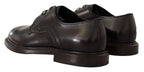 Dolce &amp; Gabbana Black Leather Dress Formal Derby Shoes