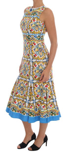 Dolce &amp; Gabbana White Majoilca Sleeveless Sheath A-line Dress