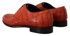 Dolce &amp; Gabbana Orange Exotic Leather Dress Derby Shoes
