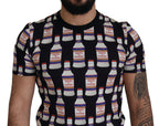 Dolce &amp; Gabbana Black Kiss of Venus Cotton Crew T-shirt