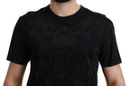 Dolce &amp; Gabbana Black DG Baroque Cotton Crewneck T-shirt