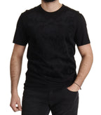 Dolce &amp; Gabbana Black DG Baroque Cotton Crewneck T-shirt