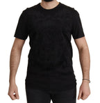 Dolce &amp; Gabbana Black DG Baroque Cotton Crewneck T-shirt