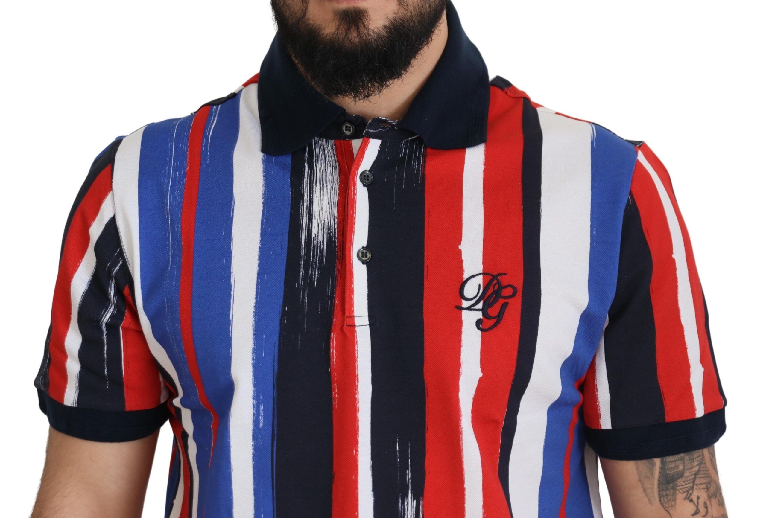 Dolce &amp; Gabbana Multicolor Cotton Polo Top T-shirt