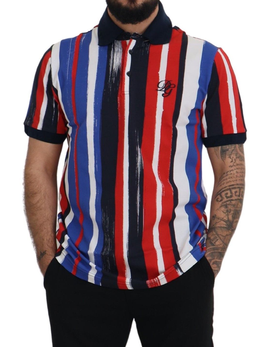 Dolce &amp; Gabbana Multicolor Cotton Polo Top T-shirt