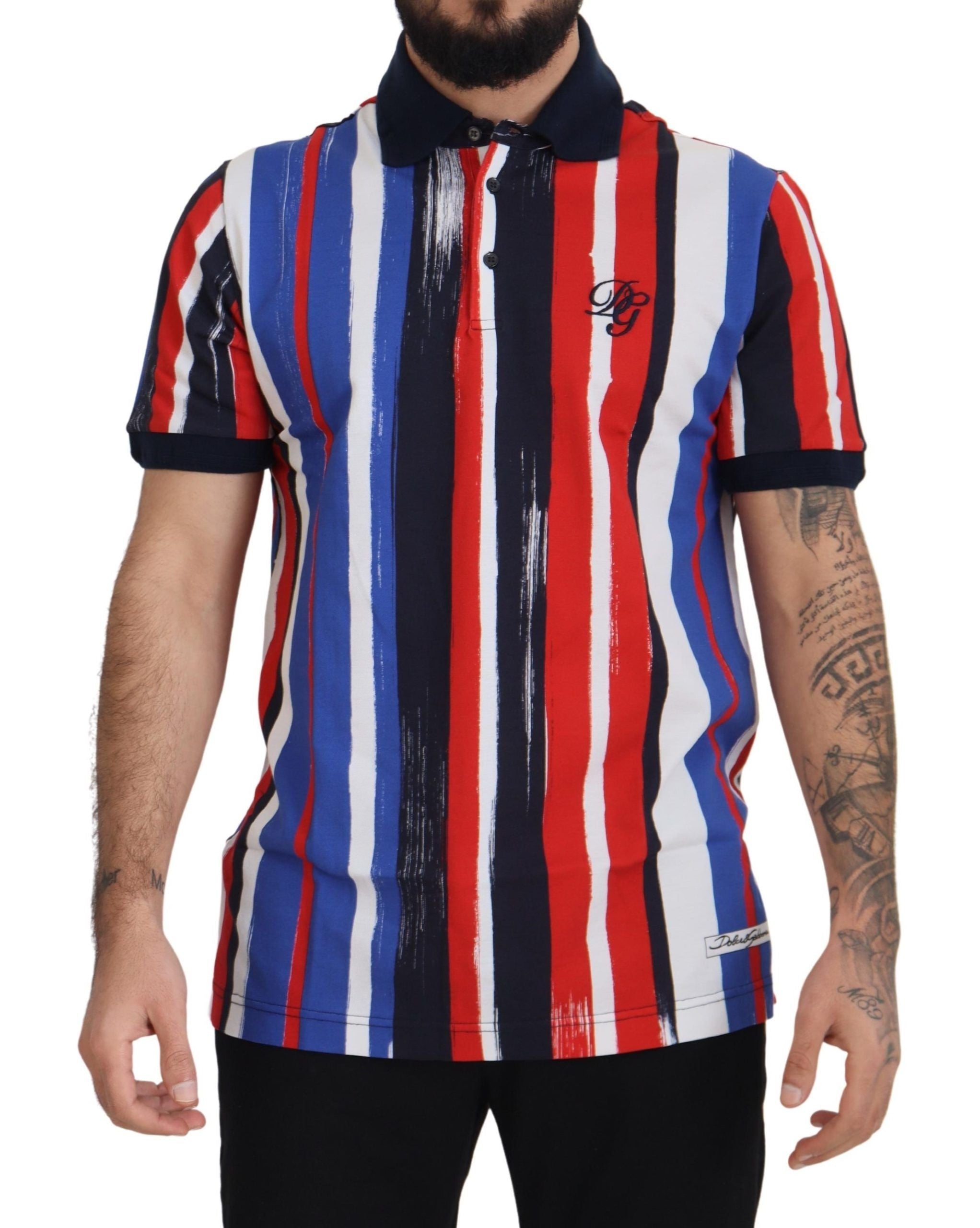 Dolce &amp; Gabbana Multicolor Cotton Polo Top T-shirt