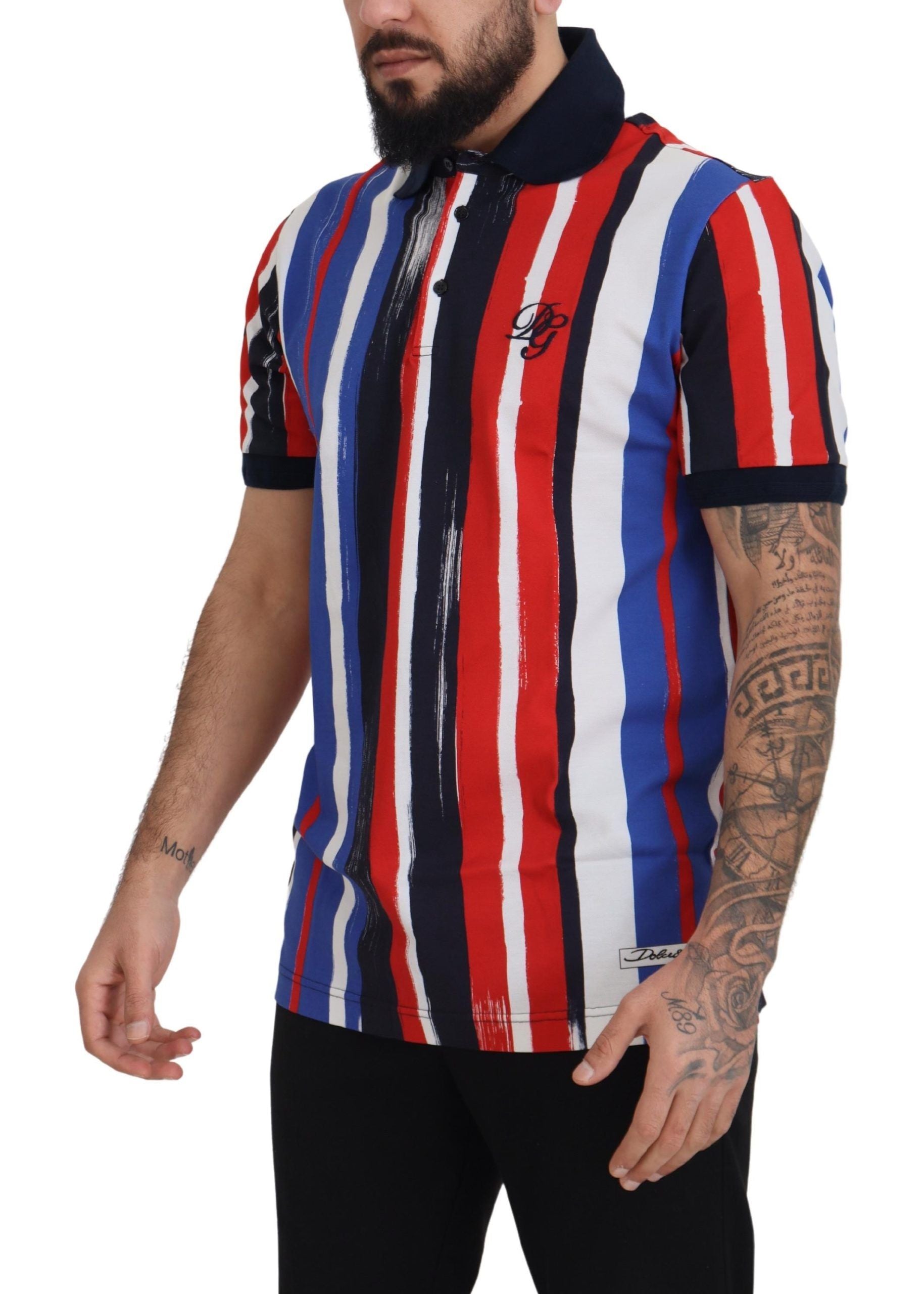 Dolce &amp; Gabbana Multicolor Cotton Polo Top T-shirt