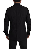 Dolce &amp; Gabbana Black GOLD Slim Fit Tuxedo Dress Shirt