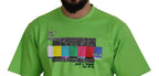 Dolce &amp; Gabbana Green Cotton DG CHANNEL Top T-shirt