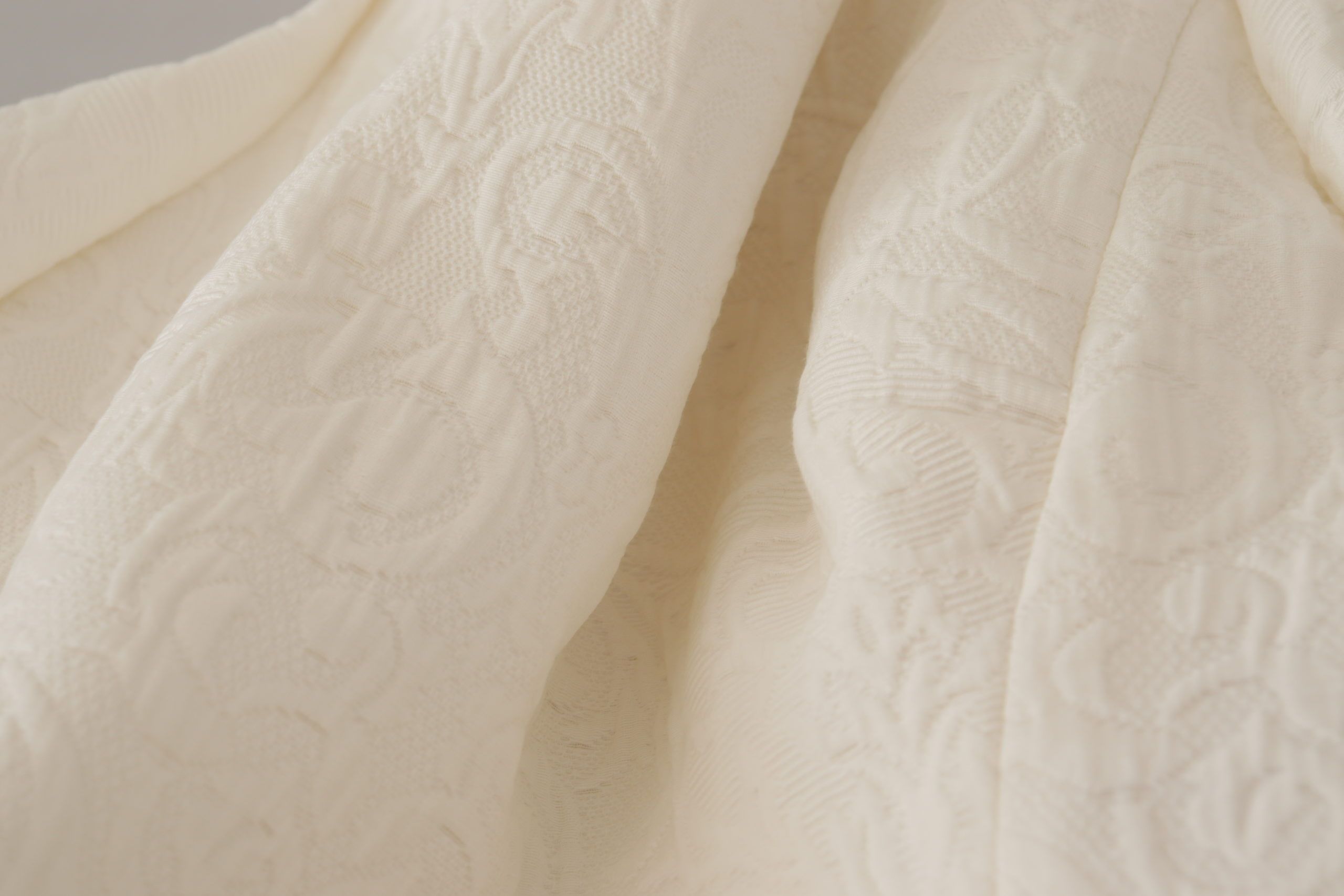 Dolce &amp; Gabbana White Jacquard Midi Floral Sheath Brocade Dress