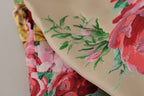 Dolce &amp; Gabbana Beige Floral Dress Formal High Waist Pants