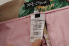 Dolce &amp; Gabbana Beige Floral Dress Formal High Waist Pants