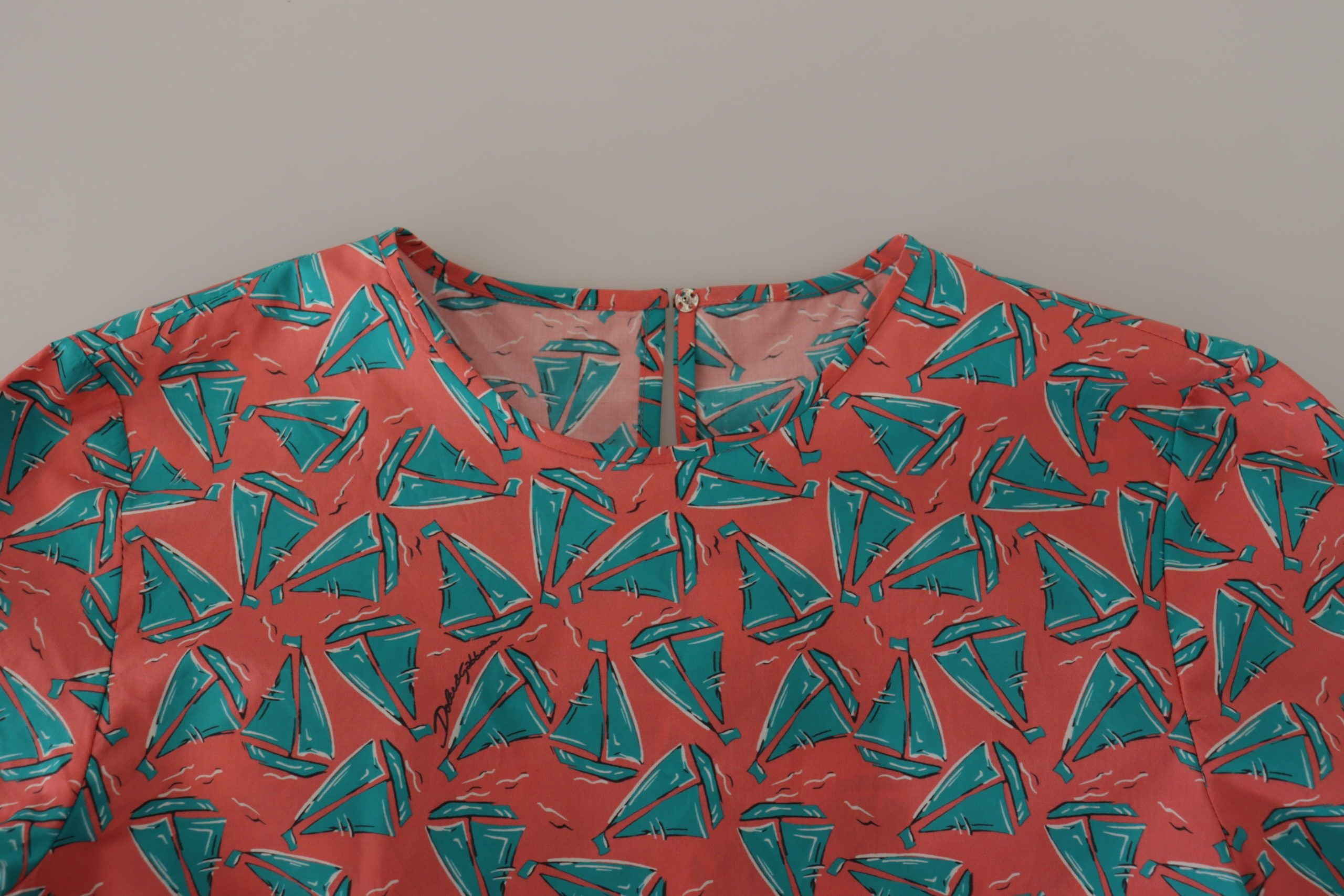 Dolce &amp; Gabbana Pink Sail Boat Print Cotton T-shirt