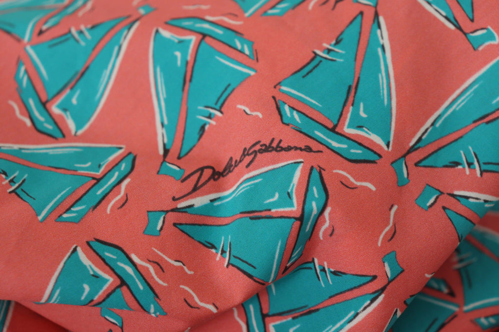 Dolce &amp; Gabbana Pink Sail Boat Print Cotton T-shirt