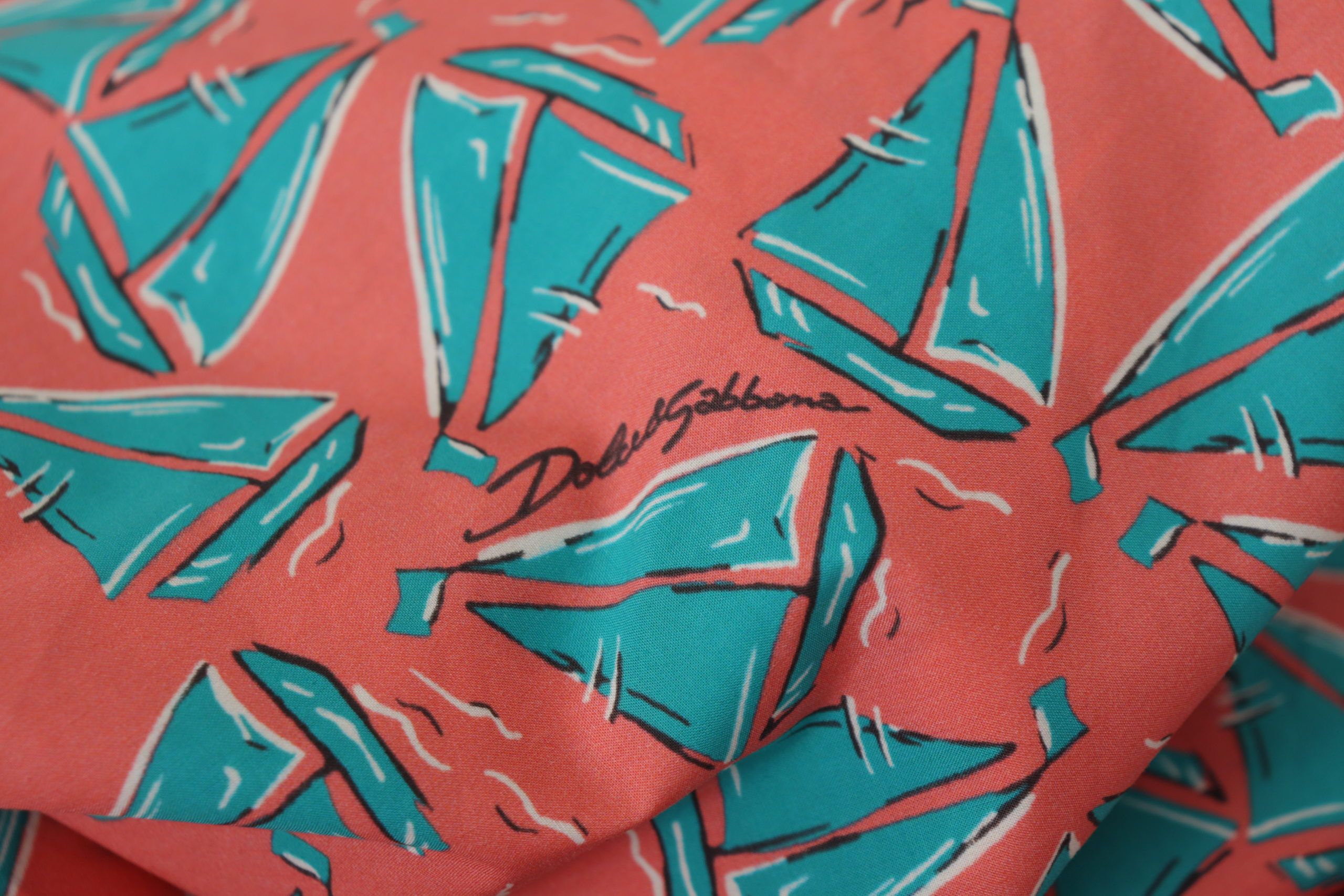 Dolce &amp; Gabbana Pink Sail Boat Print Cotton T-shirt