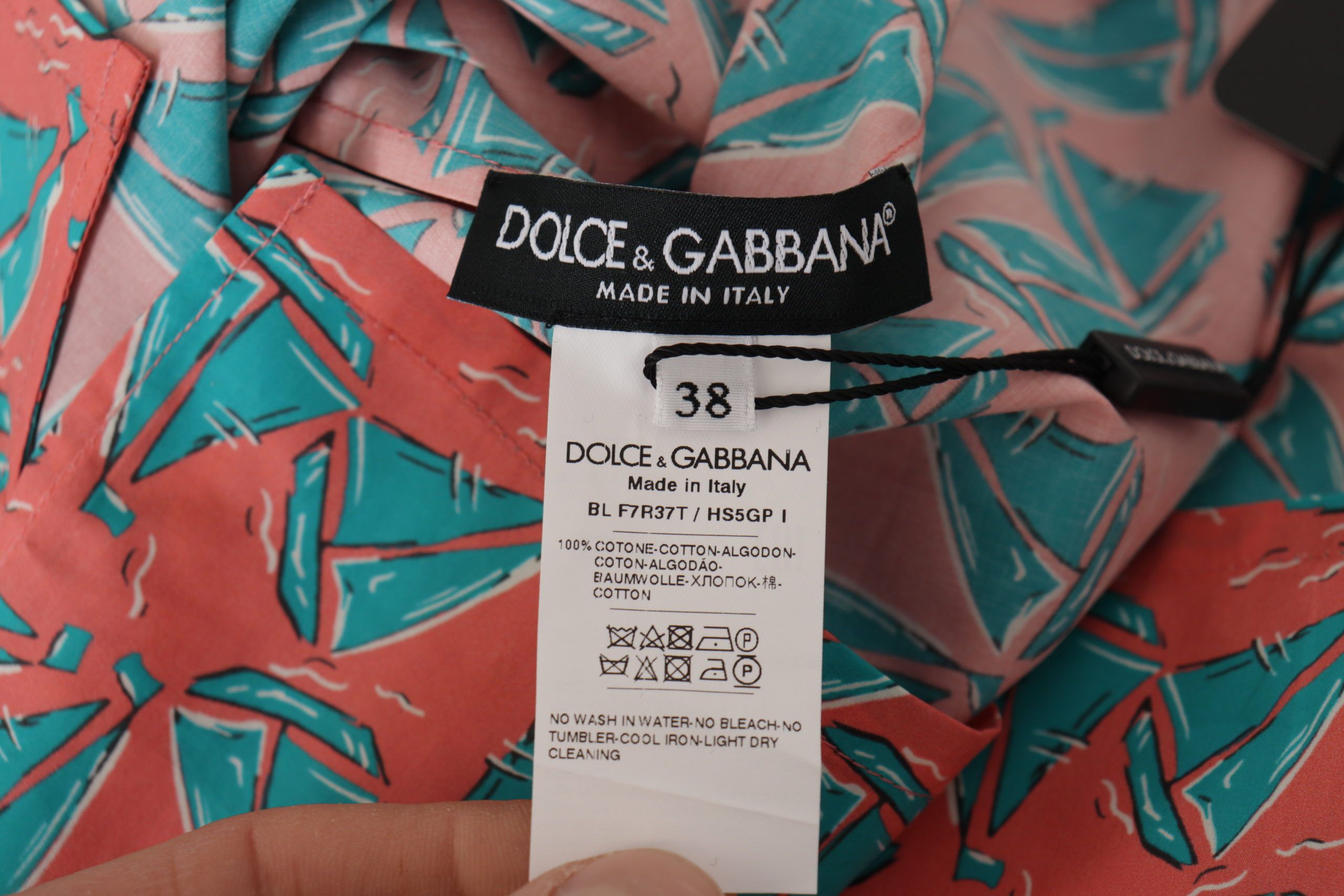 Dolce &amp; Gabbana Pink Sail Boat Print Cotton T-shirt