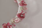 Dolce &amp; Gabbana White DG Crown Floral Sequin T-shirt