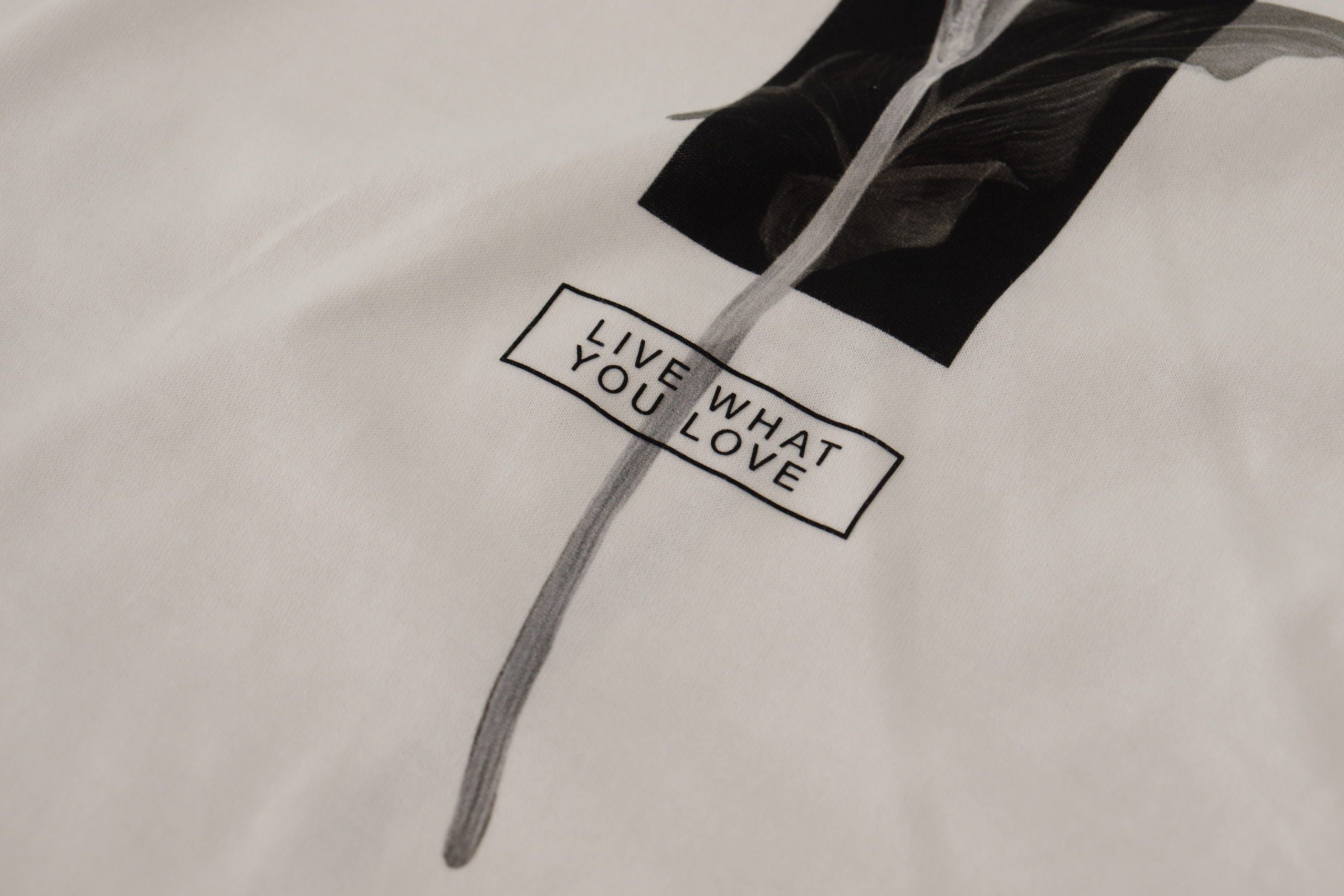 Dolce &amp; Gabbana White Black Roses Crewneck Cotton T-shirt