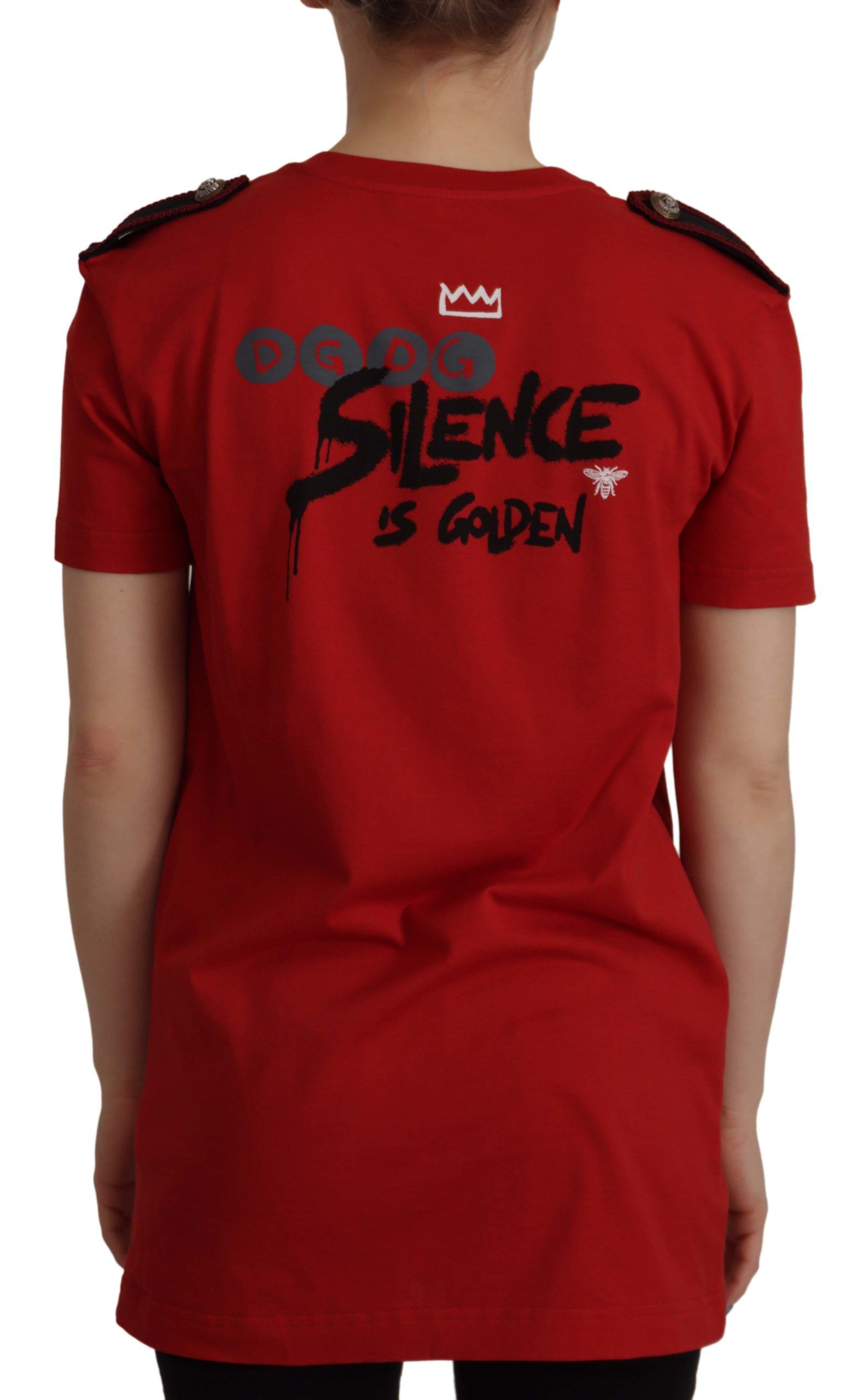 Dolce &amp; Gabbana Red Amor Vincit Omnia Crewneck T-shirt