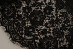 Dolce &amp; Gabbana Black Floral Lace Pullover Sicily Blouse