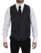 Dolce &amp; Gabbana Gray Wool Formal Dress Vest Gilet Weste