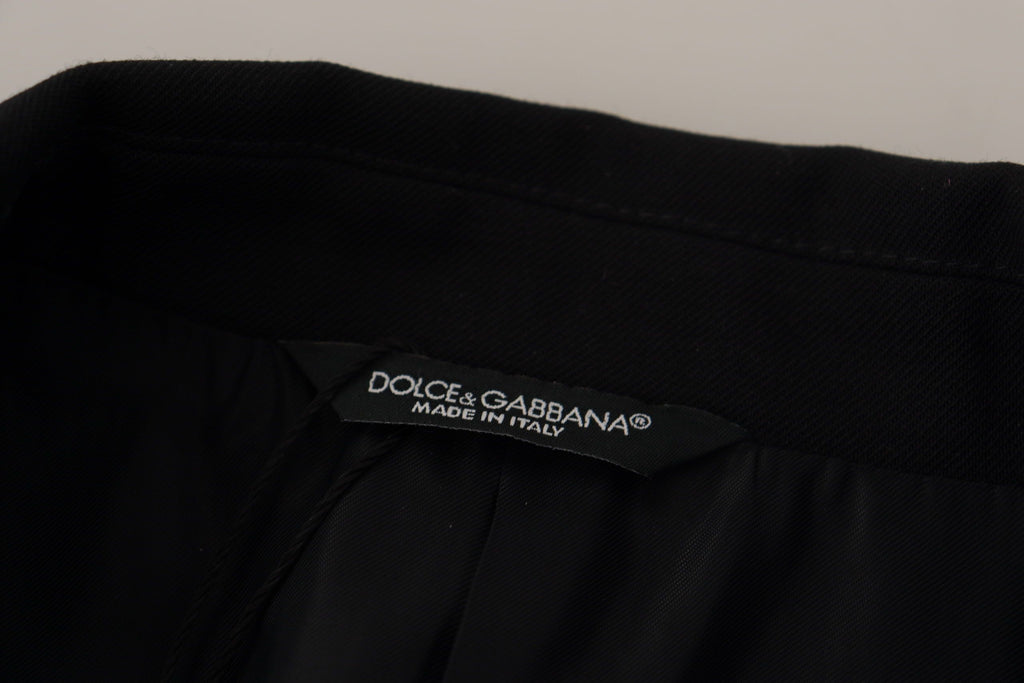 Dolce &amp; Gabbana Black Double Breasted Coat Blazer Jacket