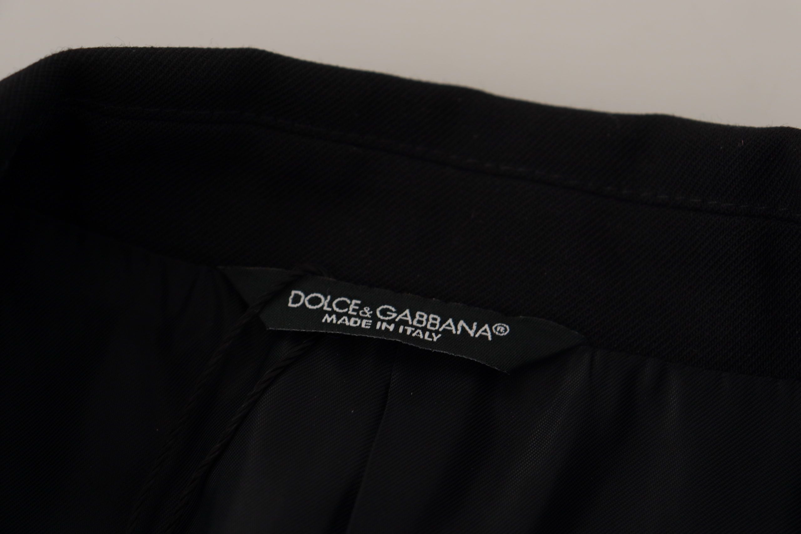 Dolce &amp; Gabbana Black Double Breasted Coat Blazer Jacket