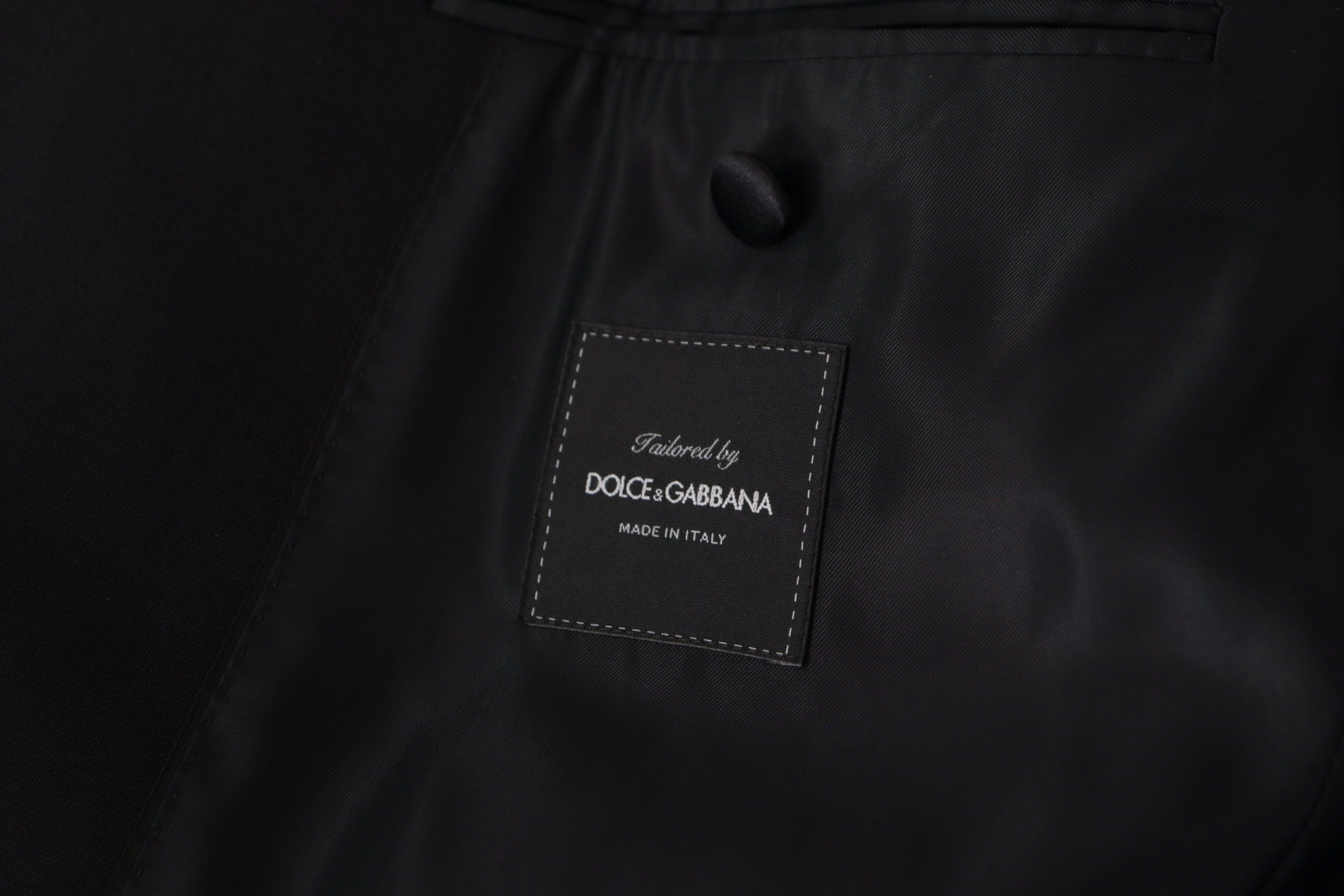 Dolce &amp; Gabbana Black Double Breasted Coat Blazer Jacket