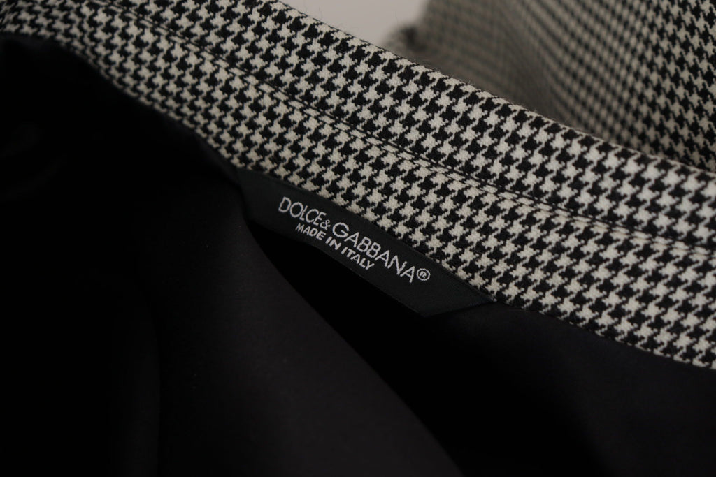 Dolce &amp; Gabbana Gray Checkered Single Breasted Jacket Blazer