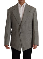 Dolce &amp; Gabbana Gray Checkered Single Breasted Jacket Blazer