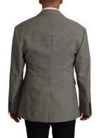 Dolce &amp; Gabbana Gray Checkered Single Breasted Jacket Blazer