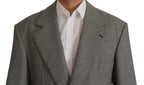 Dolce &amp; Gabbana Gray Checkered Single Breasted Jacket Blazer