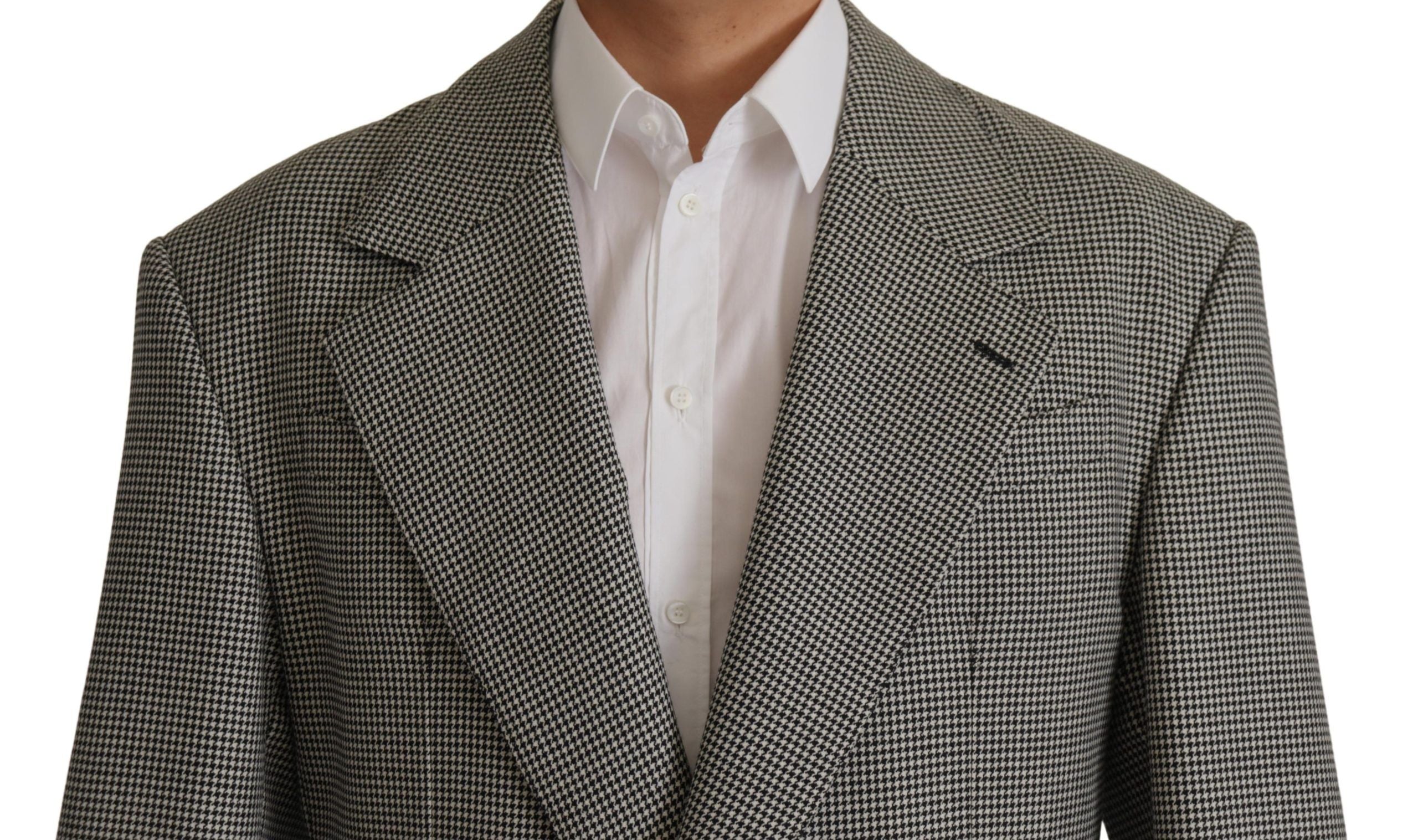 Dolce &amp; Gabbana Gray Checkered Single Breasted Jacket Blazer
