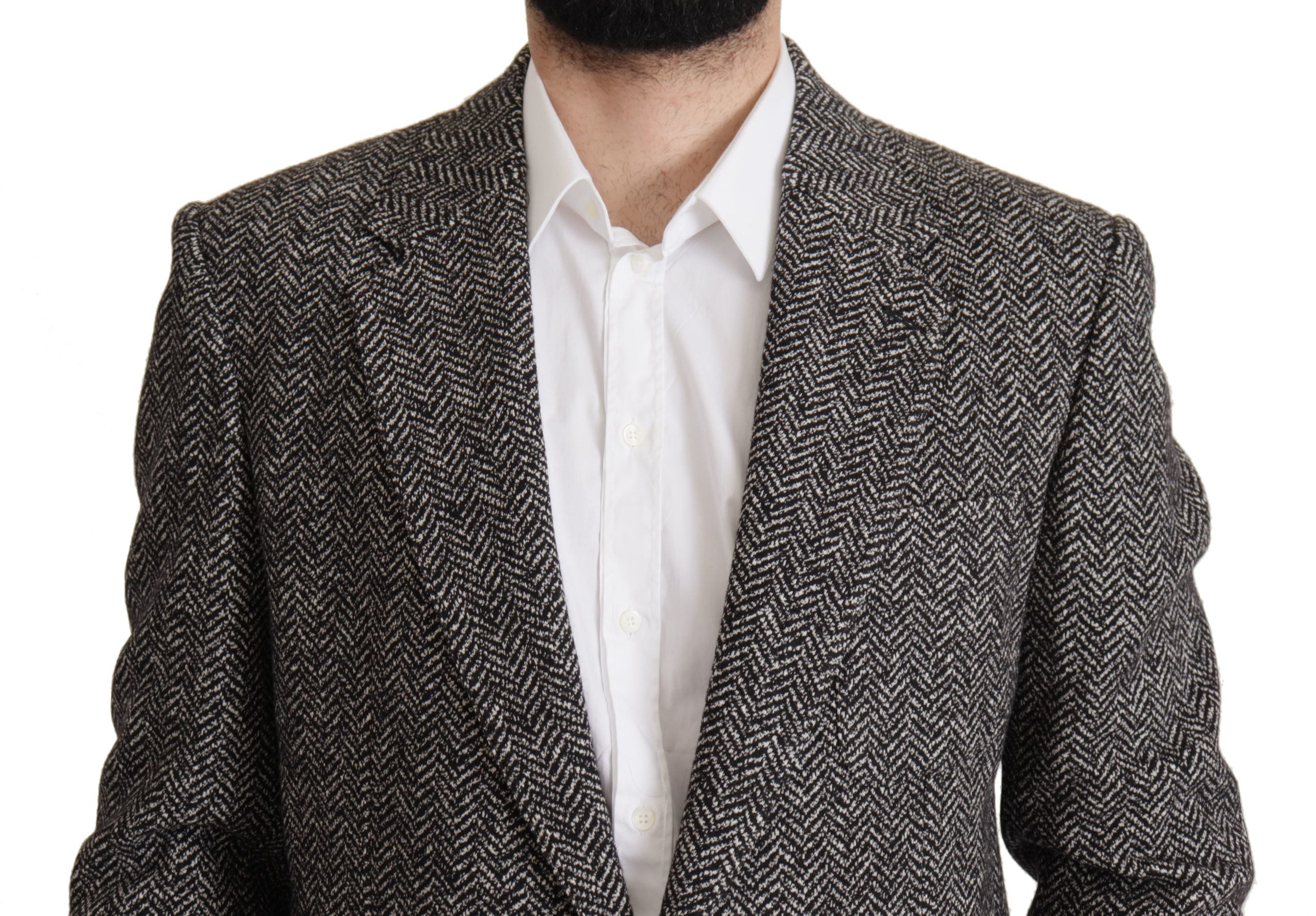 Dolce &amp; Gabbana Gray Cotton Single Breasted Fantasy Blazer