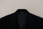 Dolce &amp; Gabbana Black Cotton Cardigan Long Coat Men Jacket