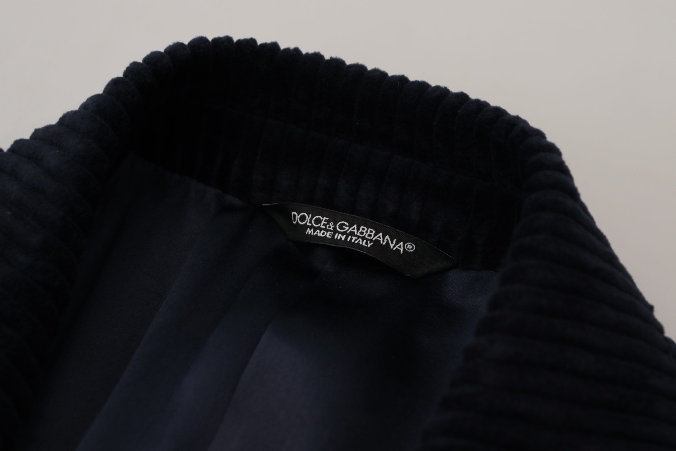 Dolce &amp; Gabbana Black Cotton Cardigan Long Coat Men Jacket