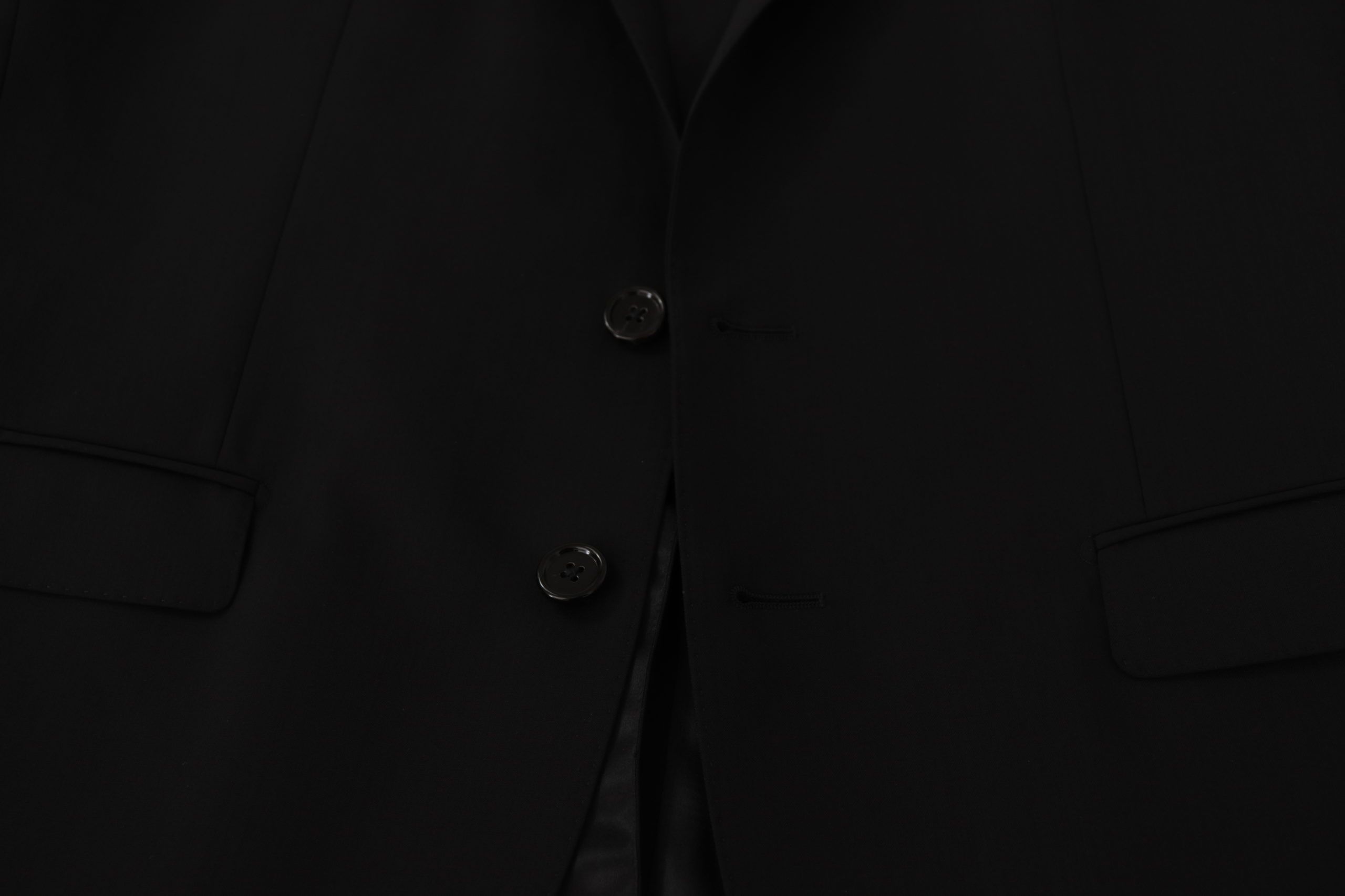 Dolce &amp; Gabbana Black Single Breasted Jacket MARTINI Blazer