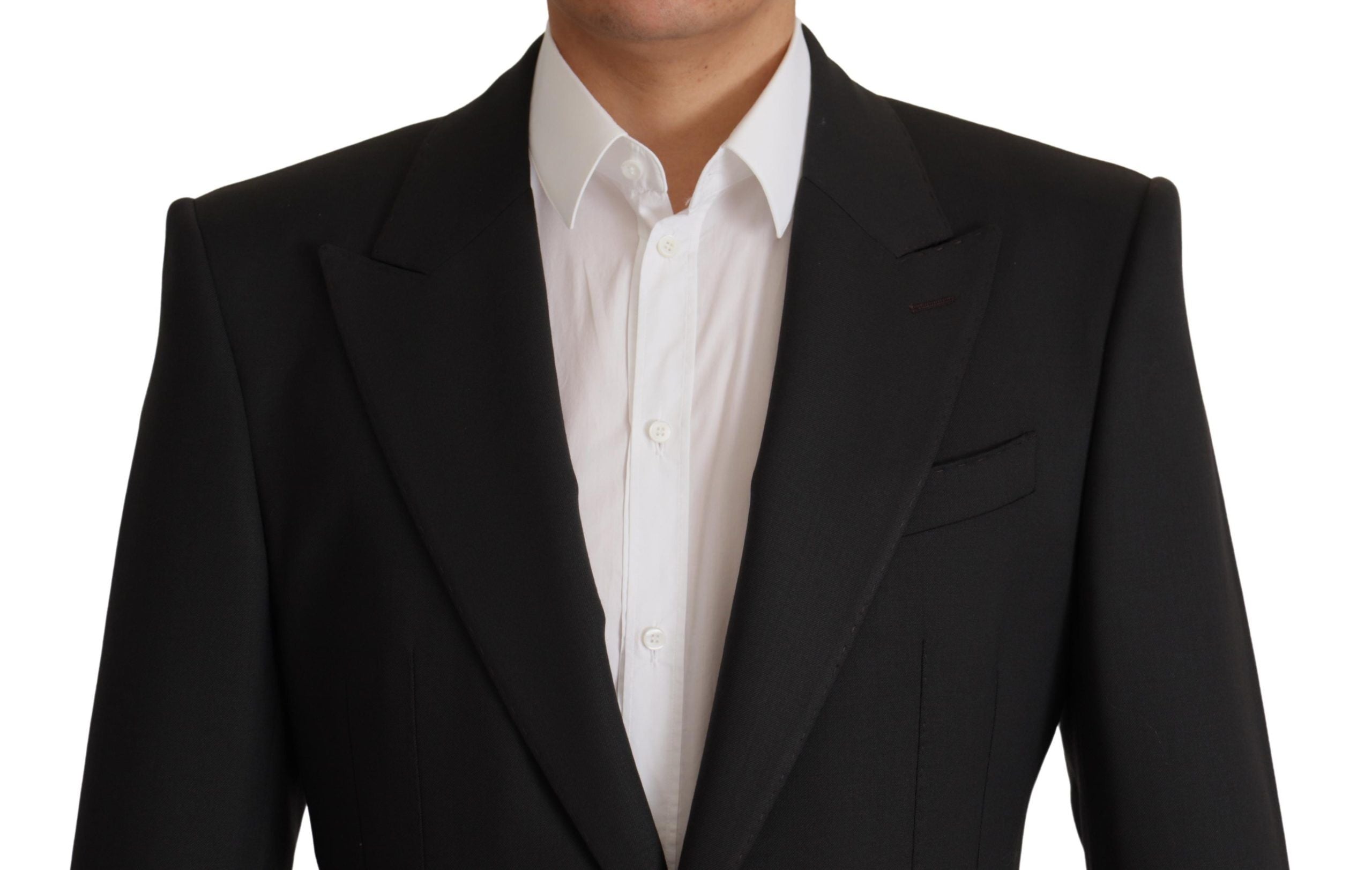 Dolce &amp; Gabbana Black Wool Single Breasted Blazer v