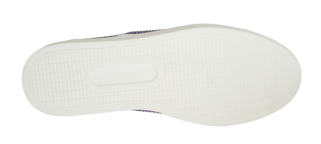 Dolce &amp; Gabbana Purple Strass Canvas Logo Sneakers