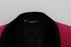 Dolce &amp; Gabbana Pink Floral Brocade Slim Blazer Jacket