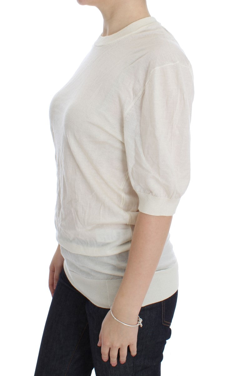 Dolce &amp; Gabbana White 100% Cashmere Sweater