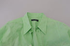 Dolce &amp; Gabbana Mint Green Long Sleeves Button Down Shirt