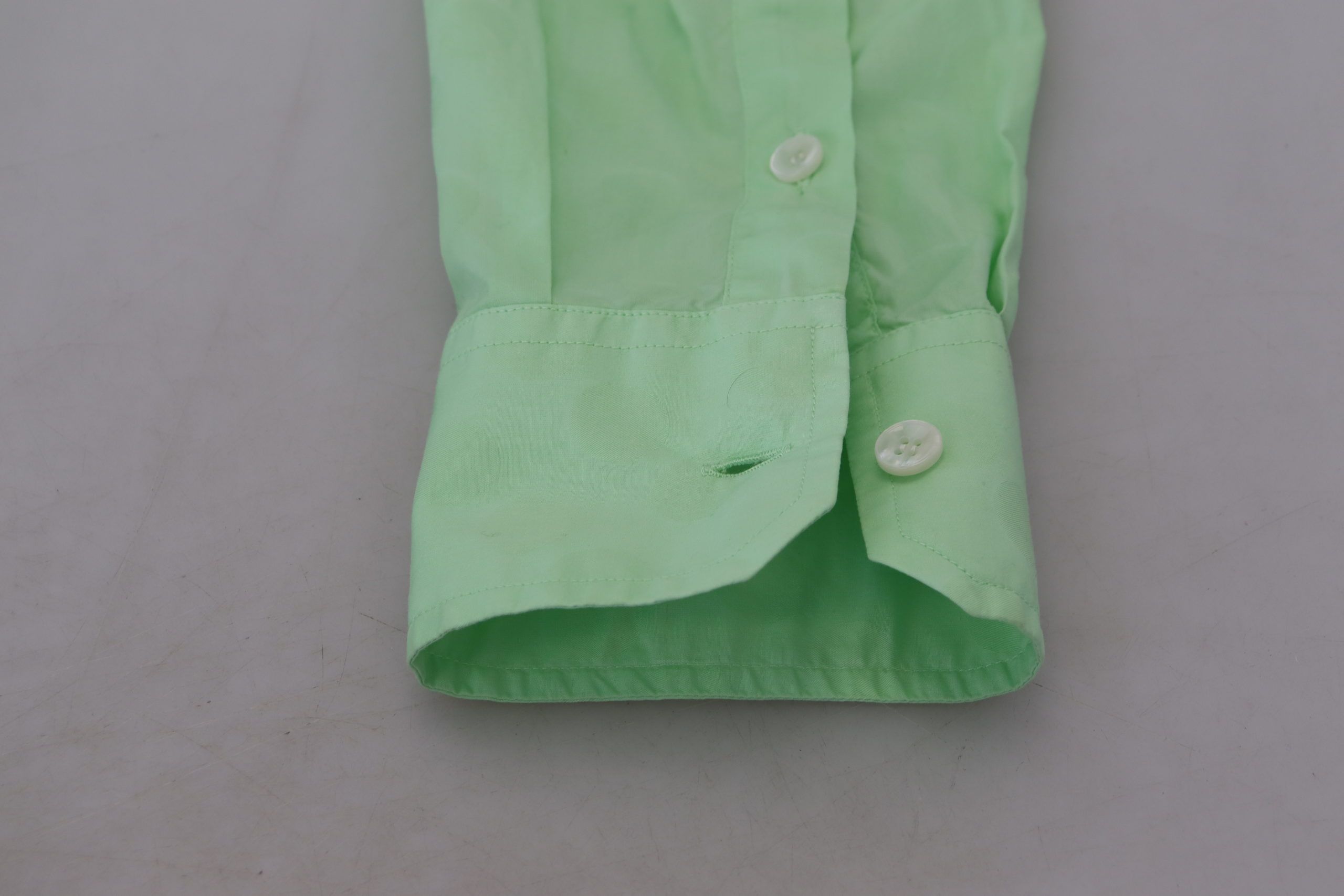 Dolce &amp; Gabbana Mint Green Long Sleeves Button Down Shirt