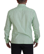 Dolce &amp; Gabbana Mint Green Long Sleeves Button Down Shirt