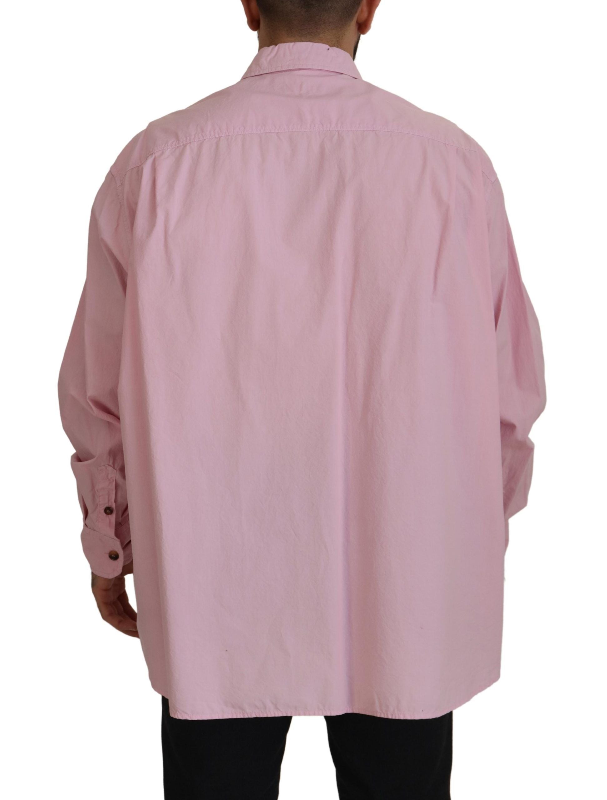 Dolce &amp; Gabbana Pink Casual Button Down Long Sleeves Shirt