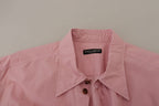 Dolce &amp; Gabbana Pink Casual Button Down Long Sleeves Shirt