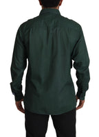 Dolce &amp; Gabbana Dark Green Button Down Long Sleeves Shirt