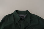Dolce &amp; Gabbana Dark Green Button Down Long Sleeves Shirt