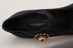 Dolce &amp; Gabbana Black Socks Stretch Crystal Pumps Shoes