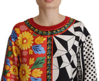 Dolce &amp; Gabbana Multicolor Printed Baroque Loose Long Sleeve